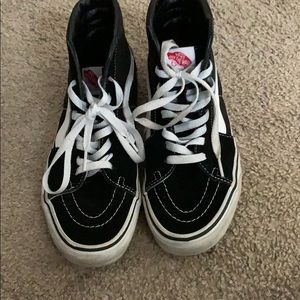 vans black and white size 8.5 women